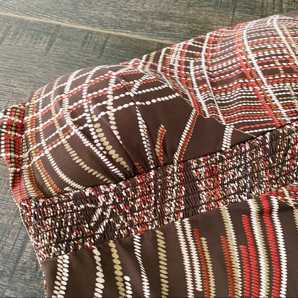 XOXO Size Medium Strapless Stretchy Tube Top 70s Style Pattern Print Sleeveless - Picture 4 of 7